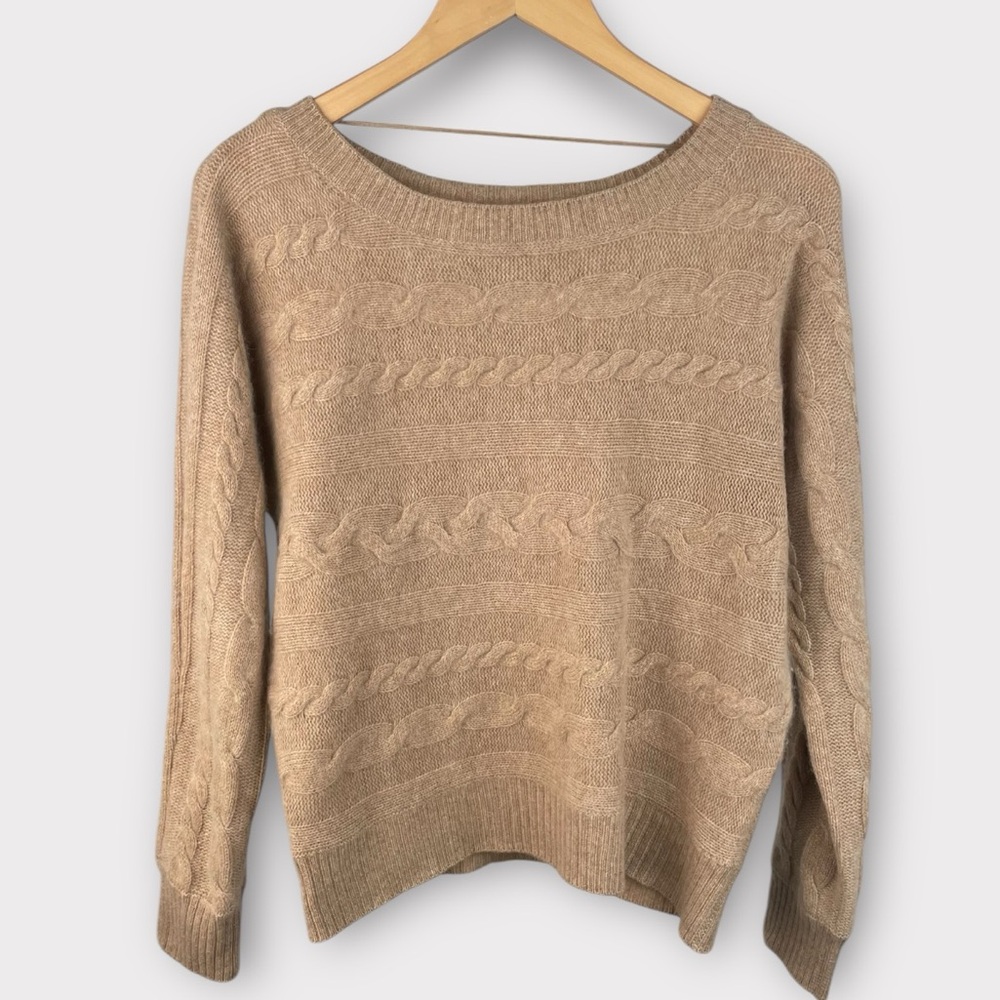 Charter Club Women's Beige Sweater Sizes Large, Fall knit Sweater.